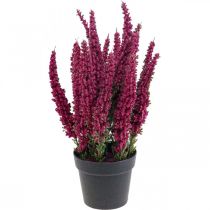 Erika urze roxa vassoura urze planta artificial H26cm
