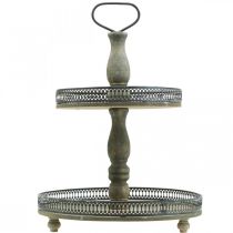 Itens Suporte para bolo Deco Plantas de madeira Suporte para bolo Vintage H47cm Ø34cm