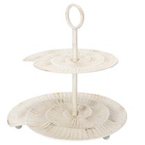 Itens Suporte de servir vintage de vários andares para decoração elegante na sala de estar ou no parapeito da janela, 39 cm
