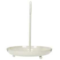 Itens Tigela decorativa de metal com alça para design moderno de sala de estar e decoração de mesa, 31 cm
