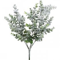 Ramo artificial de eucalipto nevado ramo decorativo de eucalipto Natal 48cm