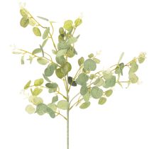 Itens Ramo artificial de eucalipto com folhas redondas, 75 cm, 4 peças