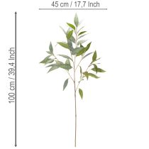 Itens Ramo artificial de eucalipto, verde natural, decorativo, 100 cm