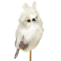 Itens Coruja em palito branco 9cm L48cm