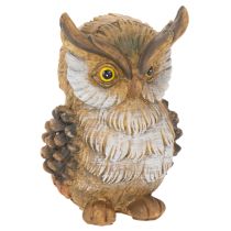 Itens Estatueta de coruja, pequena coruja sentada, decoração, 11 cm