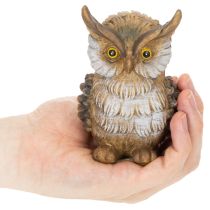 Itens Estatueta de coruja, pequena coruja sentada, decoração, 11 cm