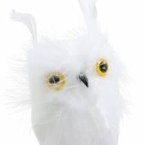 Plugue decorativo coruja branca 10cm 2pcs
