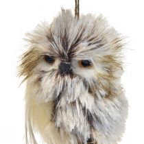 Itens Decoração de coruja figuras de coruja pequenas, decoração de animais da floresta 11cm branco-marrom 2 unidades