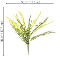 Itens Ramo de samambaia artificial, planta verde artificial para decoração, 45 cm