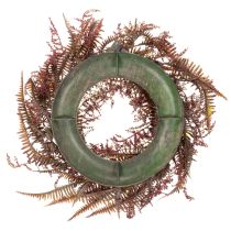 Itens Guirlanda artificial com ramos de samambaia, decoração de outono, 35 cm