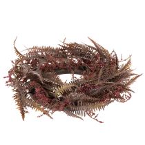 Itens Guirlanda artificial com ramos de samambaia, decoração de outono, 35 cm