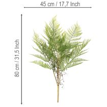 Itens Ramo de samambaia artificial, planta verde decorativa para arranjos florais, 80 cm