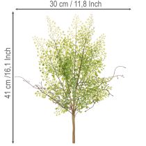 Itens Ramo artificial de ruscus verde para decoração floral, 41 cm