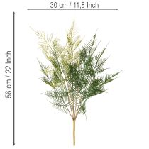 Itens Ramo de samambaia artificial decorativo, verde, realista, 56 cm