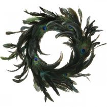 Coroa de penas de pavão coroa decorativa de penas de pavão real Ø30cm