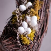 Itens Galhos decorativos com penas naturais, ideais para arranjos de Páscoa elegantes, 37 cm, 12 peças.