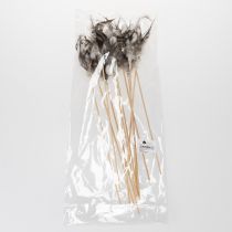 Itens Galhos decorativos com penas naturais, ideais para arranjos de Páscoa elegantes, 37 cm, 12 peças.