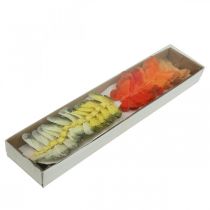 Itens Pena borboleta em arame 5cm laranja, amarelo 24 unidades