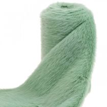 Corredor de mesa decorativo de fita de pele verde imitação de pele de hortelã 15 × 150cm