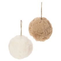 Itens Enfeite decorativo de pompom para árvores de Natal, 10 cm