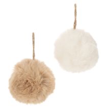 Itens Pompons decorativos para pendurar, bola de pelo fofa, 7 cm, 6 peças