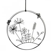 Mola para decoração de janela, decoração pendurada flores de metal Ø20,5cm 2uds