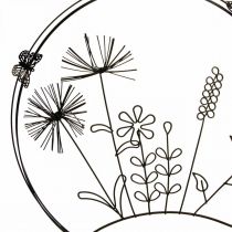 Mola para decoração de janela, decoração pendurada flores de metal Ø20,5cm 2uds