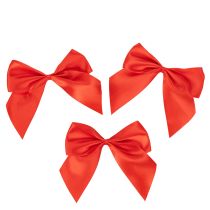 Itens Laço decorativo vermelho, pré-amarrado para artesanato e embalagens, 11 cm, 25 peças