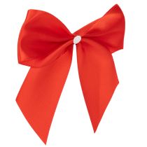 Itens Laço decorativo vermelho, pré-amarrado para artesanato e embalagens, 11 cm, 25 peças