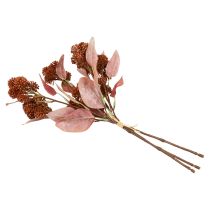 Itens Flores artificiais Fat Hen Red Sedum Stonecrop 41 cm 3 unidades