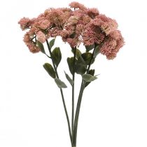 Stonecrop rosa sedum stonecrop flores artificiais H48cm 4pcs