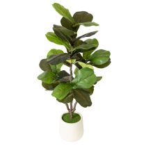 Itens Ficus lyrata artificial de 120 cm para decoração de sala de estar.