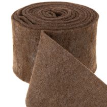 Itens Fita de feltro de lã marrom, 15cm x 5m, para decoração e artesanato.
