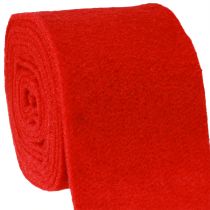 Itens Fita de feltro 15cm x 5m vermelho escuro