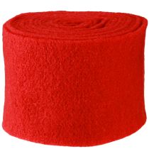 Itens Fita de feltro 15cm x 5m vermelho escuro