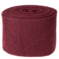 Itens Fita de feltro de lã, vermelho escuro, 15cm x 5m, para decoração e artesanato.