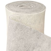 Itens Fita de feltro 15cm x 5m bicolor cinza, branca