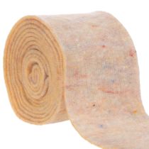 Itens Fita de feltro, suporte para panela bicolor feito de feltro de lã, laranja/multicolorido, 15cm x 5m