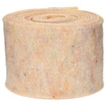 Itens Fita de feltro, suporte para panela bicolor feito de feltro de lã, laranja/multicolorido, 15cm x 5m