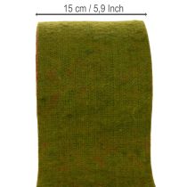 Itens Fita de feltro de lã bicolor para arranjos florais, verde/vermelho, 15 cm x 5 m