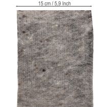 Itens Dobradiça para vaso em feltro de lã bicolor, cinza/preto, 15 cm x 5 m