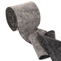 Itens Dobradiça para vaso em feltro de lã bicolor, cinza/preto, 15 cm x 5 m