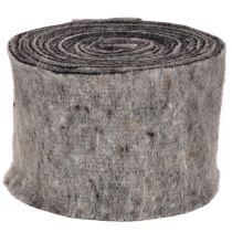 Itens Dobradiça para vaso em feltro de lã bicolor, cinza/preto, 15 cm x 5 m