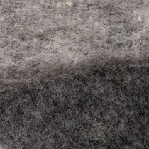 Itens Dobradiça para vaso em feltro de lã bicolor, cinza/preto, 15 cm x 5 m