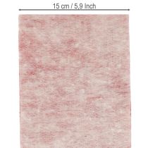 Itens Fita de feltro, 100% lã, bicolor, para usar como porta-panelas, fita de feltro branca/vermelha, 15 cm x 5 m