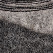 Itens Fita de feltro, alça para panela, 100% lã, cinza/preto, 7,5 cm de largura, 5 m de comprimento