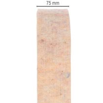 Itens Suporte para panelas em feltro bicolor, feito de pura lã, laranja/multicolorido, 7,5 cm de largura, 5 m de comprimento.
