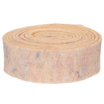 Itens Suporte para panelas em feltro bicolor, feito de pura lã, laranja/multicolorido, 7,5 cm de largura, 5 m de comprimento.