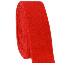 Itens Fita de feltro vermelho escuro 7,5cm 5m