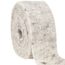 Itens Fita de feltro cinza 7,5cm 5m